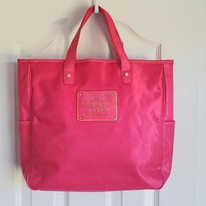 Victoria Secret "The Sexiest On Earth" Pretty Pink Large Vinyl Tote Bag